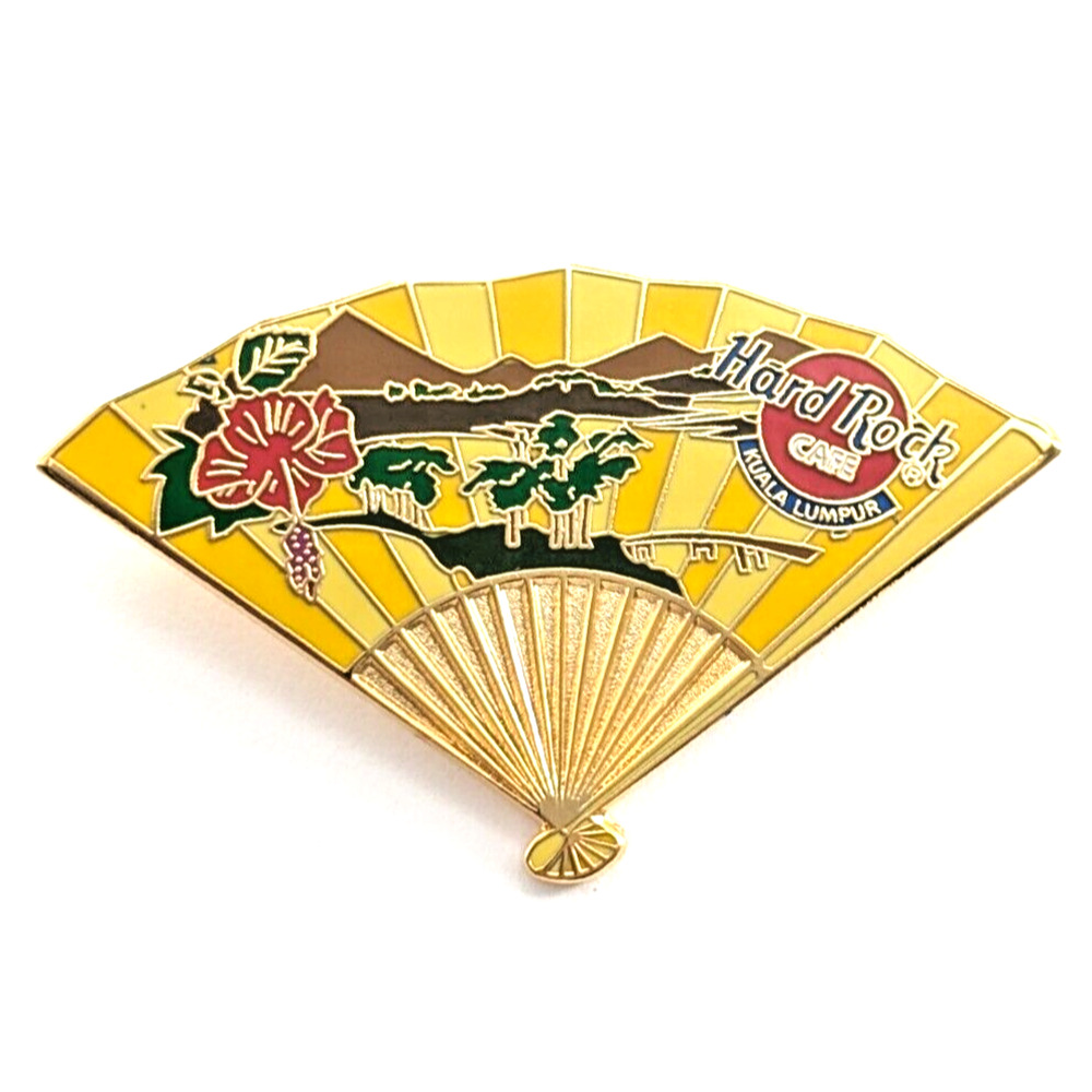 Hard Rock Cafe Kuala Lumpur Folding Fan Pin Malaysia Vintage